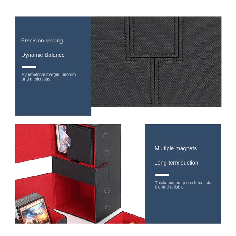 A70F-Multifunction Case Container Card Box Card Protector Deck Boxes Holds 200+ Carrying Organiser Case