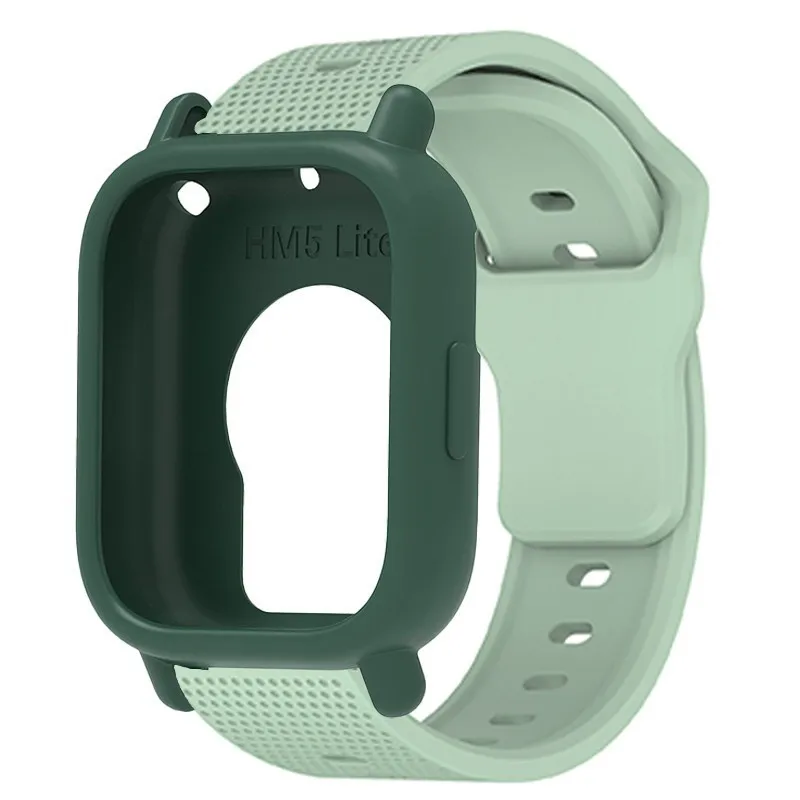 Silicone Protective Case + Strap for Smart Watch - Replacement Bracelet Belt Cover