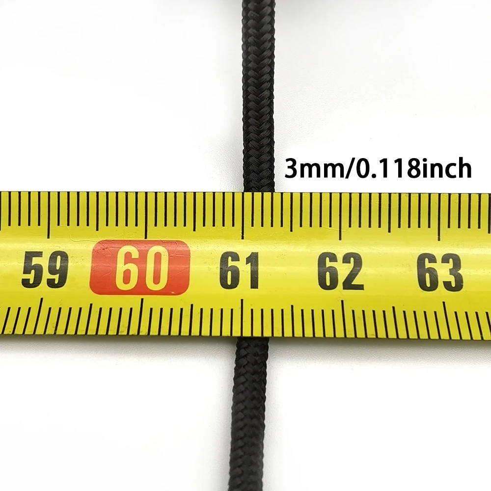 3mm Paracord, Outdoor-Wander- und Campingseil, Wäscheleine, geflochtenes Armbandseil, Haustierhalsbandseil mit einem Innenkern – Detail 3