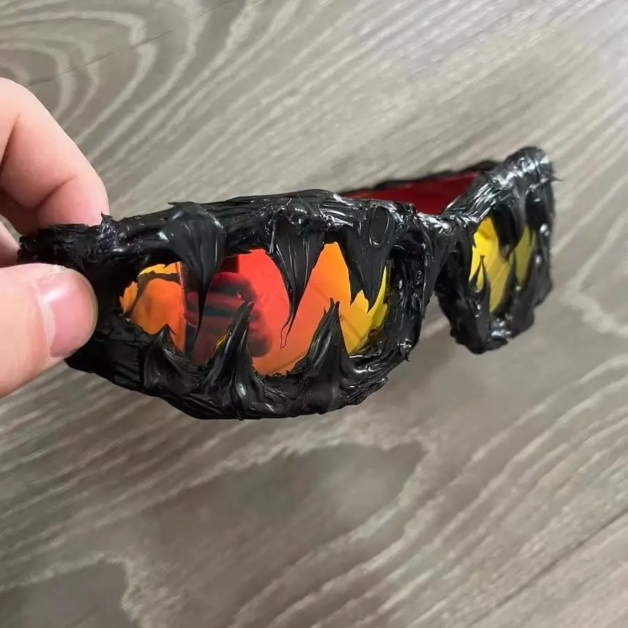 Drop handmade drop glue street men's and women's avant-garde sunglasses, Vibe wolf tooth sunglasses_voghion.com