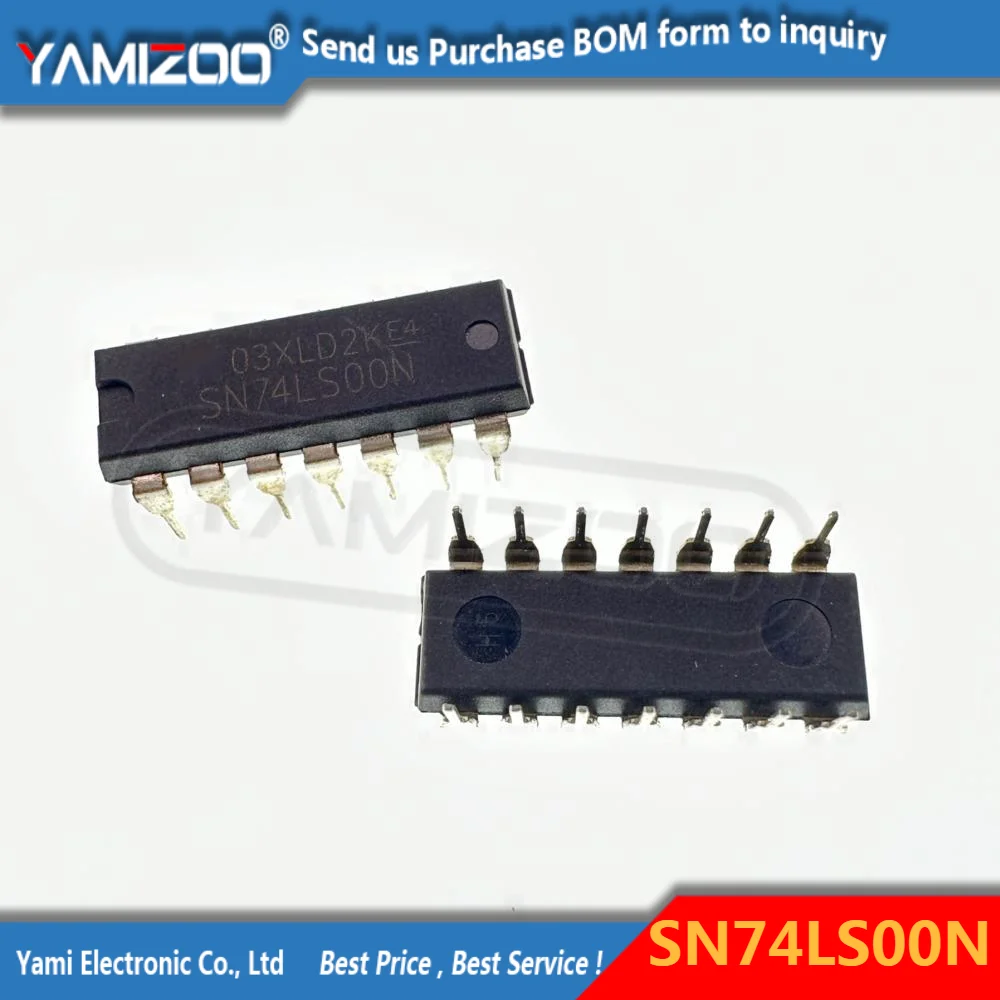 SN74LS00N Quad 2-Input NAND Gate IC (14-Pin DIP) product image from Polar Parts