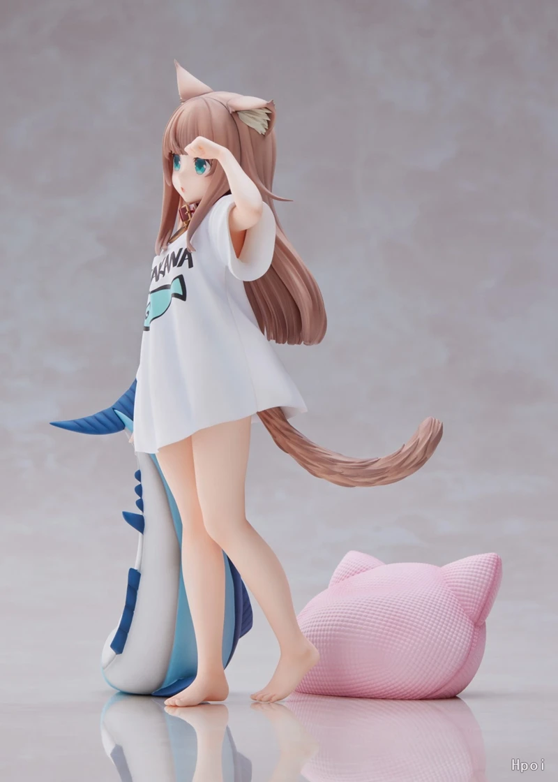 Goaoy Anime Cute Kawaii Cat Ears Girl Figura de brinquedo de PVC