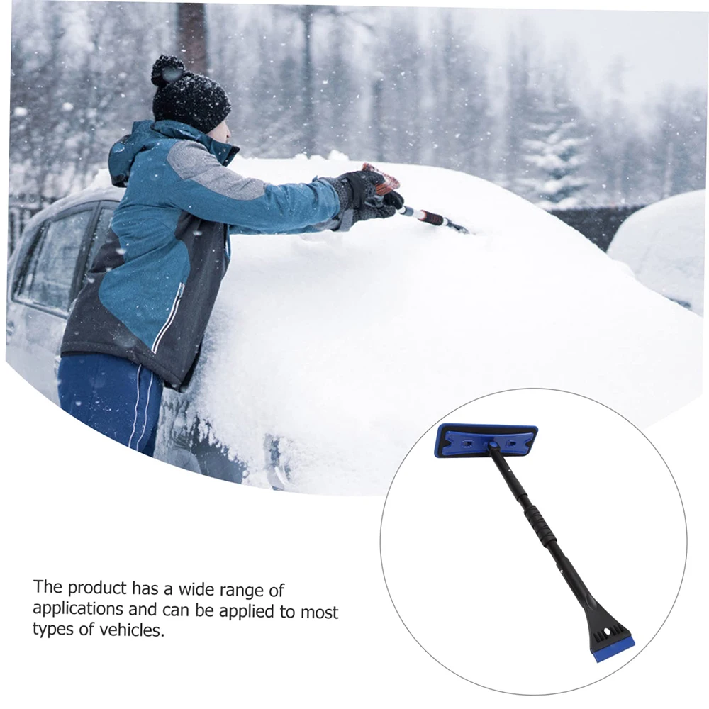 Ev Cotton Brush Snow Removal Shovel Enlarged Thickened Car Windshield Window Ice Scraper Retractable Foam Handle Anti-Scratch