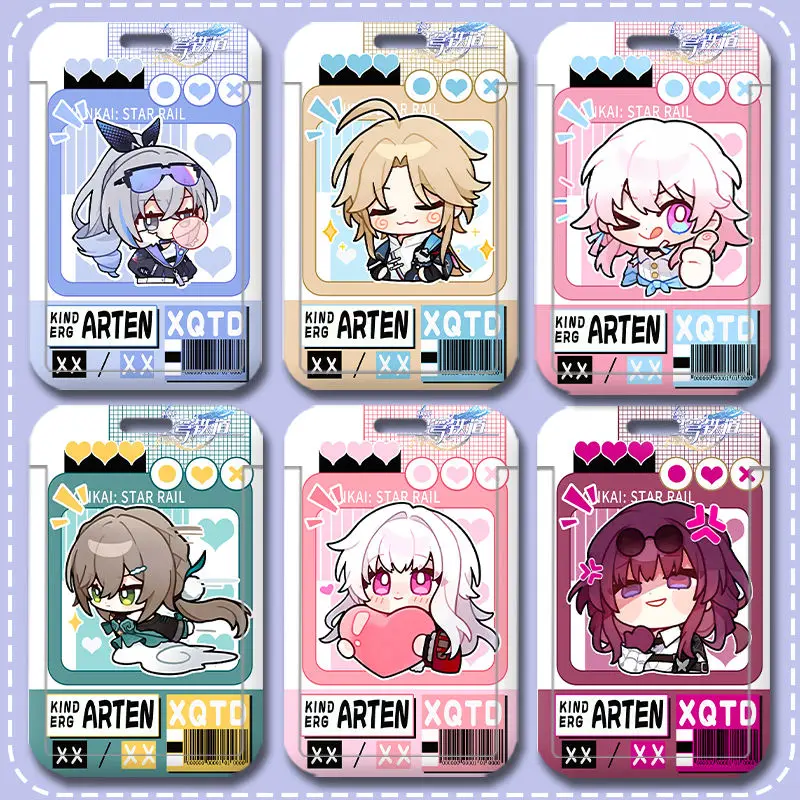 Honkai:Star Rail Sushang Kafka Student Card Cover Set Card Access Card Bank Id Holder Custodia Protettiva Per Carta Di Credito Retrattile