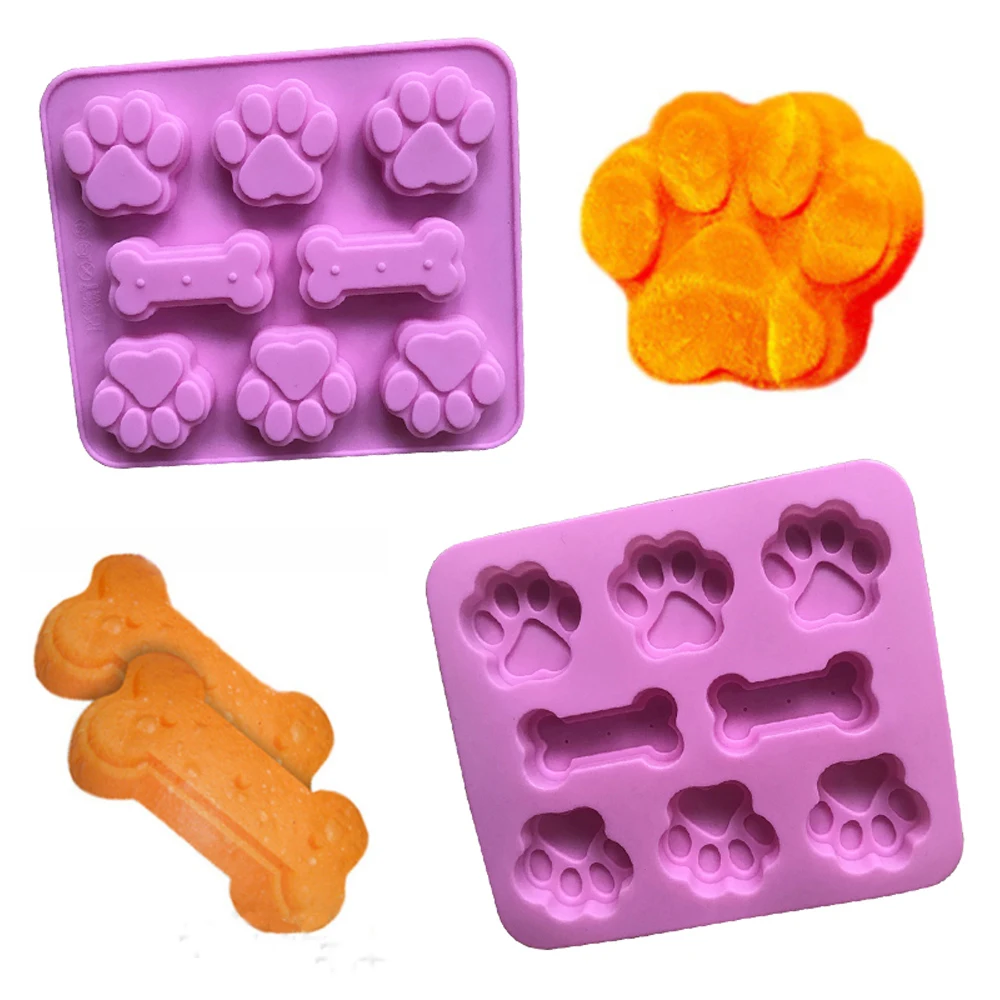 

Dog Footprint Mold Silicone Bone Mold Cake Molds Fondant Mold Cat Paw Mold Fondant Mold Cake Decorating Tools Baking Accessories