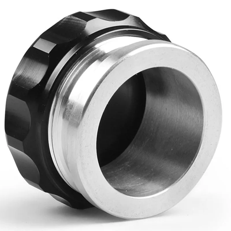 2.5 Inch Aluminum Alloy Weld Billet on Filler Neck and Cap Oil Fuel Water Tank Black