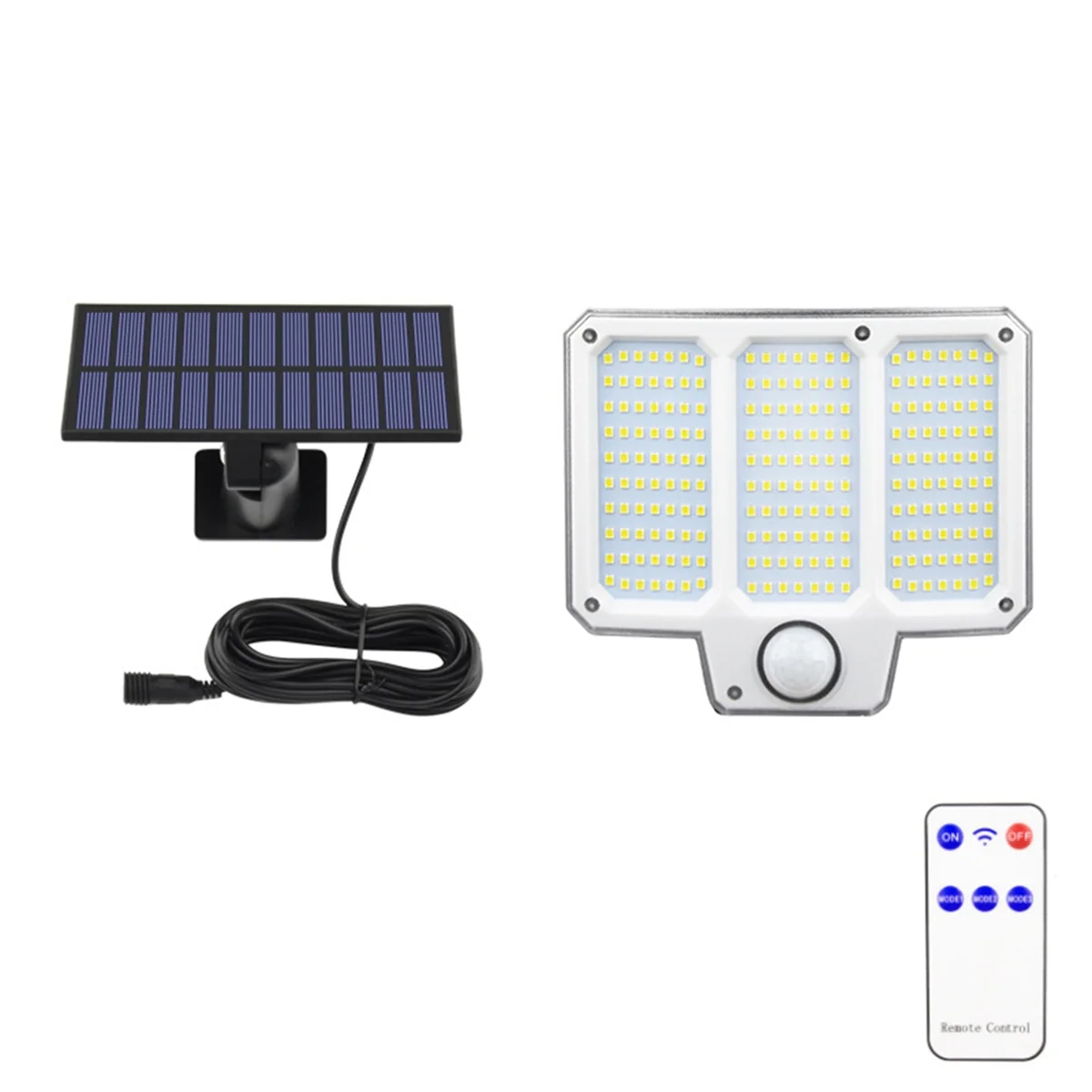 BAAU Solar Light Outdoor Super Bright Motion Sensor Solar Strong Power LED Garden Wall Lamp IP44 3 Working Mode 210 LED