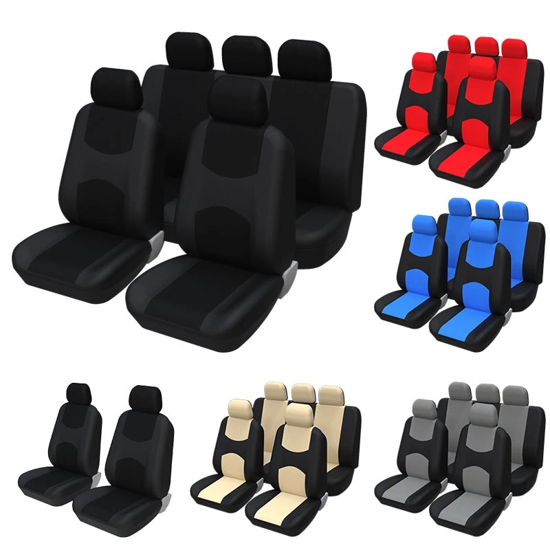 Car Seat Covers Detachable Headrests Polyestor Universal For Car For WARTBURG 353 Tourist VECTOR M12 car seat covers