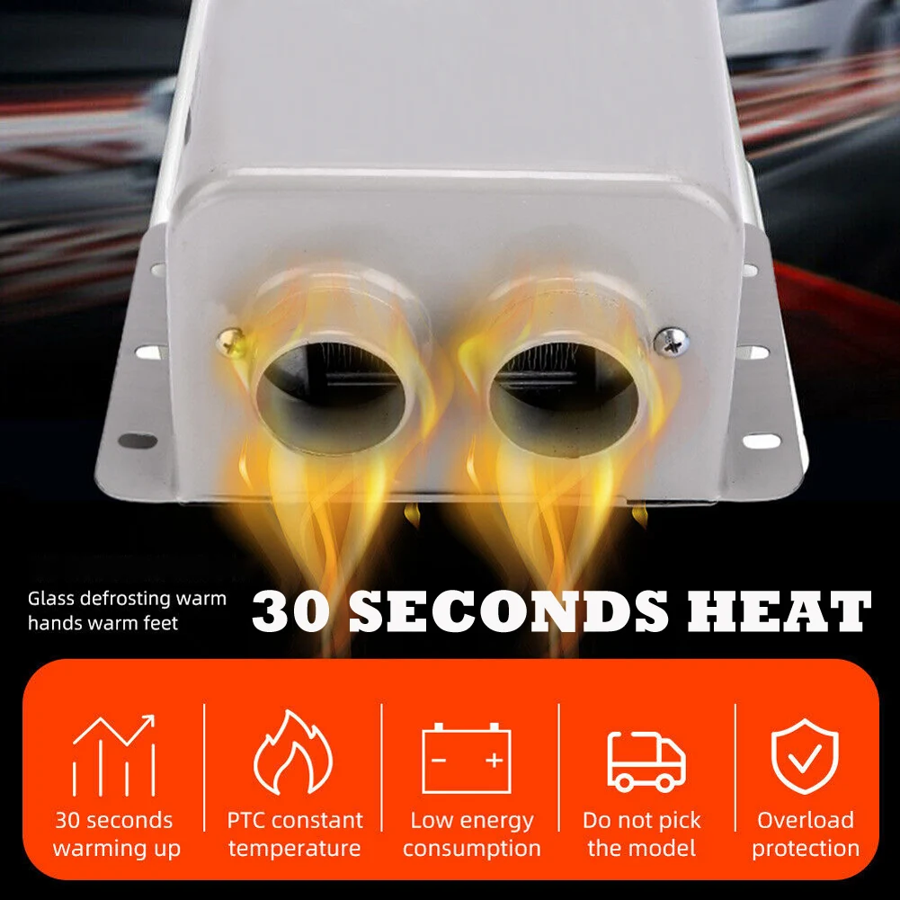 Universal Car Heater Portable Vehicle Window Defroster Electric Windshield Heating Fan with Double Air Outlet 12V 600W 800W