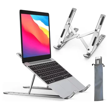 Supporto per laptop regolabile in lega di alluminio Supporto per notebook Staffa di raffreddamento di sollevamento per MacBook Lenovo Accessori per computer portatili
