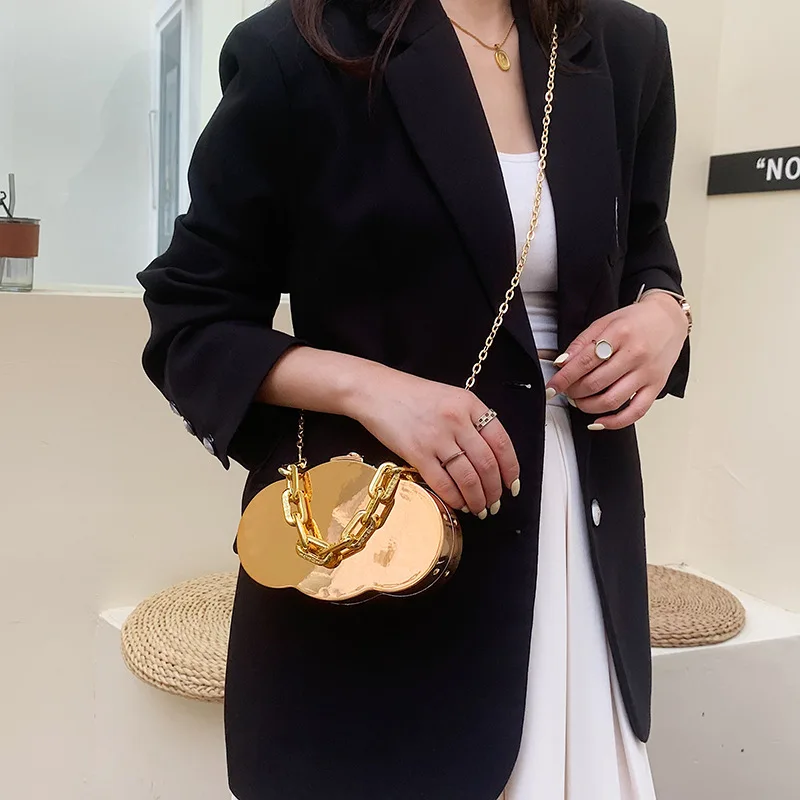 Cloud Shape Metal Lipstick Bag For Women Dinner Bag Designer Shell High Quality Shoulder Bags Luxury Purses Crossbody shoulder bags women evening bag