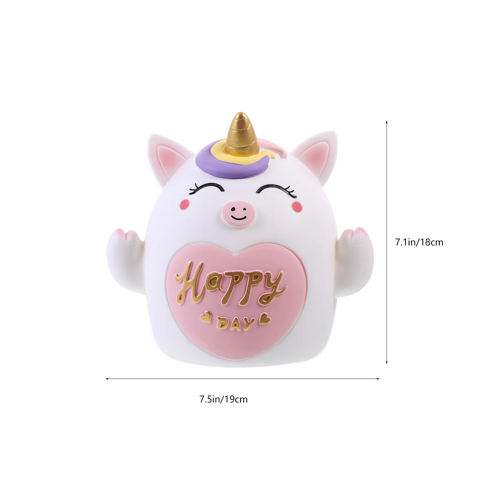Decoration Unicorn Piggy Bank Household Decorate Vinyl Purple Jar For Money Child 3