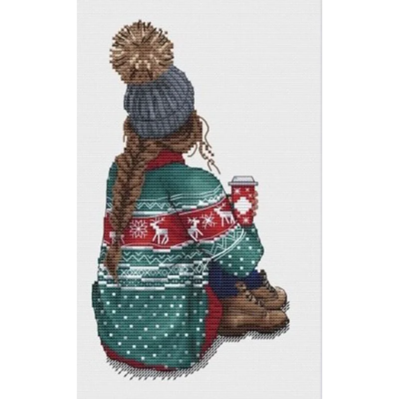 7208 Cross Stitch Sets Cross Stitch Paintings 14ct 18ct Stich Cross Stitch Kit Embroidery Needle Arts & Craft Complete Kit Hobby