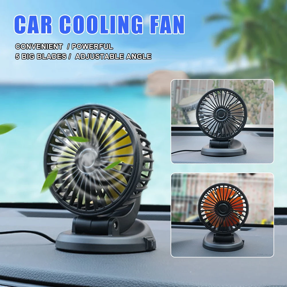 Ventilateur Voiture 3 Vitesses ABS Avec Ventouse - Refroidissement Siège Et Pare-Brise