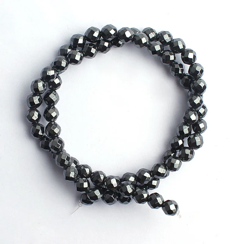 Elegant Silver-Gold Hematite Natural Stone Beads for DIY Jewelry and Accessories, 15'' Strand, 2-10mm