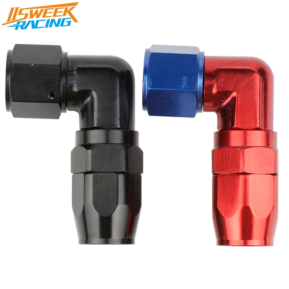 An10 90 Degree Oil Hose Enforced Hose End Fitting Adapter Aluminum