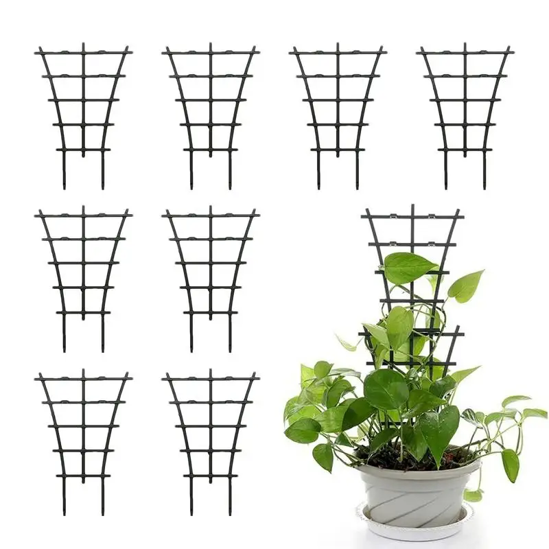 8pcs Small Trellis For Potted Plants Trellis For Climbing Plants Indoor Stackable Houseplant Growth