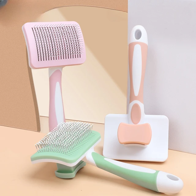 Pet Hair Shedding Comb Dog Cat Brush Grooming Long Hair Indoor Cats Brush Hair Remover Cleaning Beauty Slicker Pet Supplies 6
