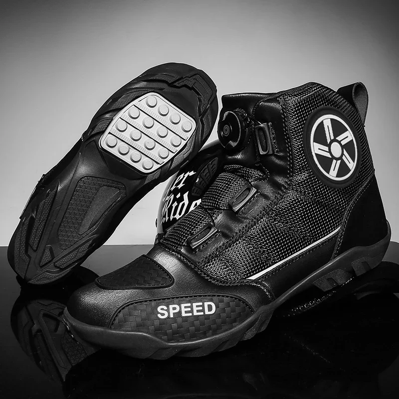 Men Botas Moto Shoes Motocross Boots Professional Men's Off-Road Vehicle Botas Motobiker Riding Boots Motorcycle Shoes