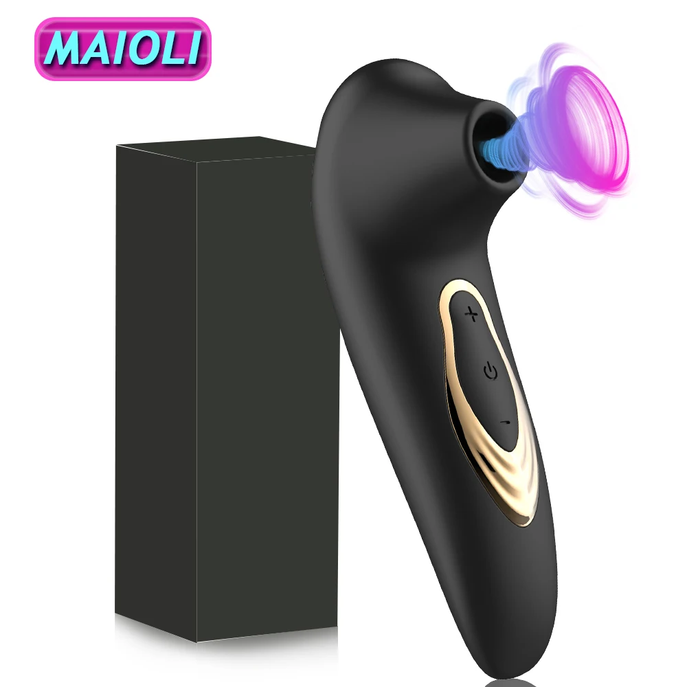Powerful Clitoris Sucking Tongue Vibrator for Women Nipples Suction Stimulator 10 Vibration Modes Clitoral Massager Waterproof