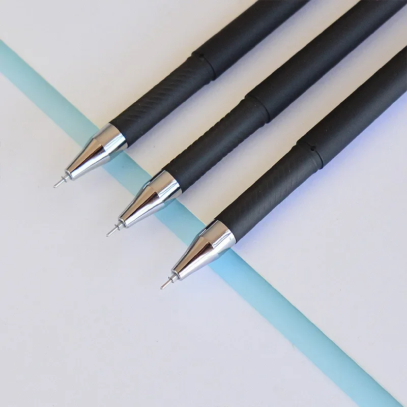 4 pcs/lot 0.2mm Fine Gel Pens White Black Finance Needle Pens for Writing Office School Supplies 0.2 Thin Line Pen Stationery 2