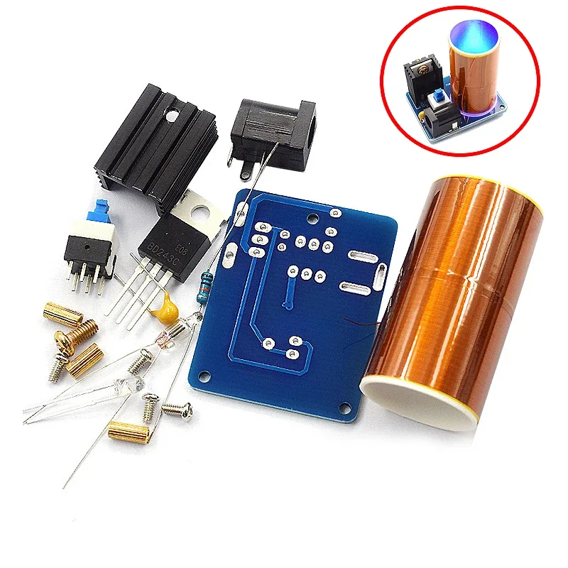 Bd243 Mini Tesla Coil Kit Puntelli Magici Parti Fai Da Te Tecnologia Luci Vuote Elettronica Fai Da Te Bd243C