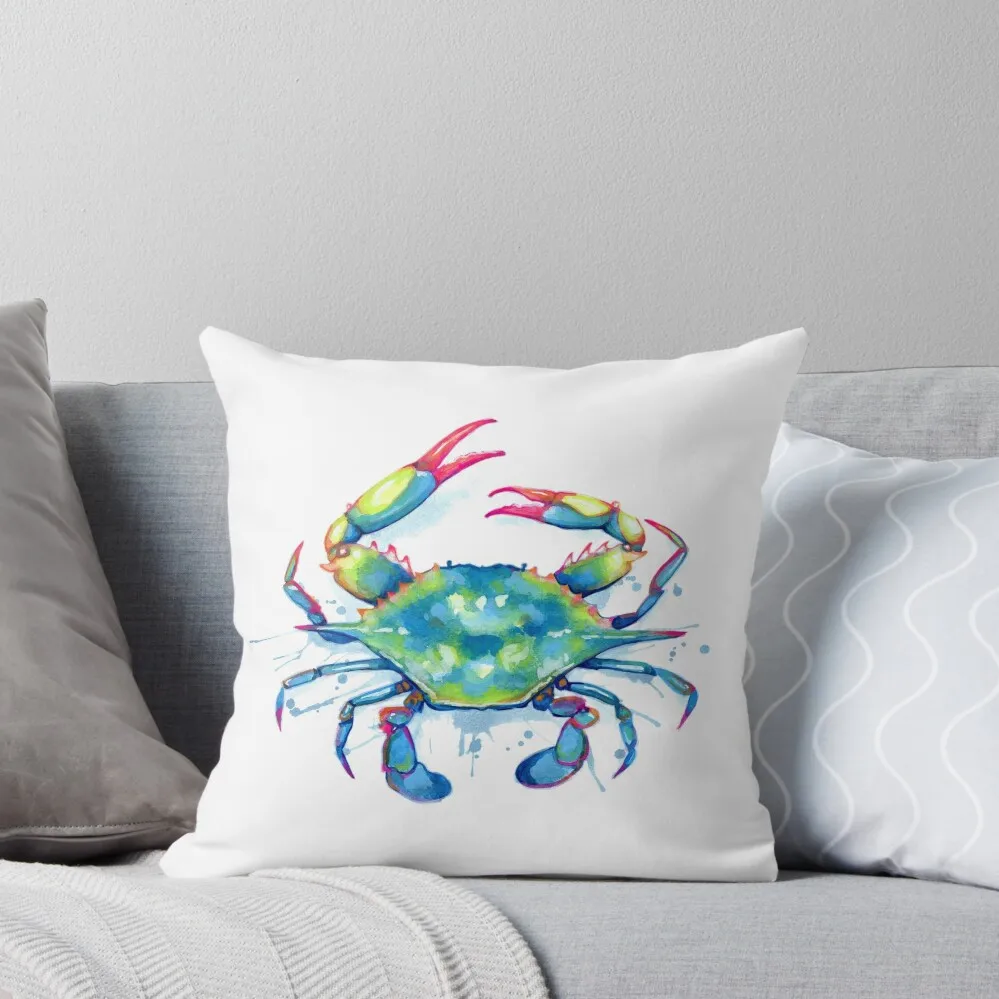 

Blue Crab Throw Pillow Rectangular Cushion Cover Christmas Pillow Covers