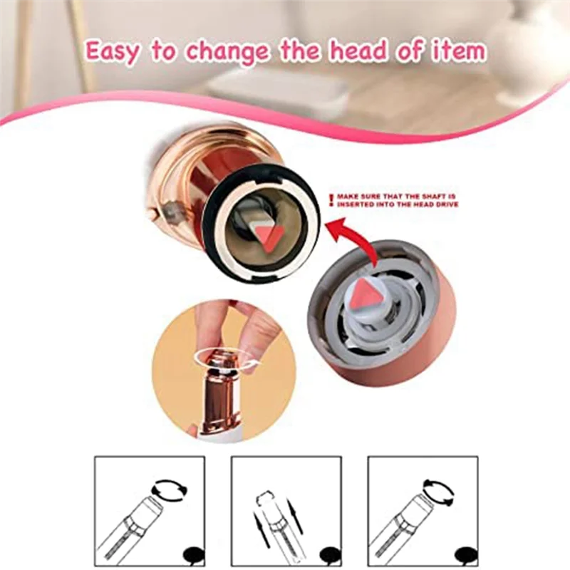 Replacement Heads, Women Facial Hair Remover Replacement Heads Generation 2 for Finishing Touch Facial Hair Removal Tool 3
