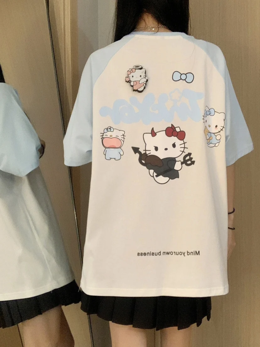 Men's Sanrio Hello Kitty Racing Short Sleeve Graphic T-Shirt - Black XXL in  2023