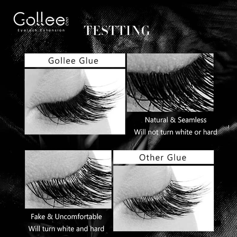 Gollee Glue Eyelashes 0.5s eyelash extensions professional eyelash adhesive Waterproof lashes supplies for Salon Eyelash glue 4