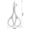 1Pcs Professional Nail Cutter Scissors Eyebrows Eyelash Multi-purpose Curved Blade Manicure Pedicure Fingernail Toenail Clipper 6
