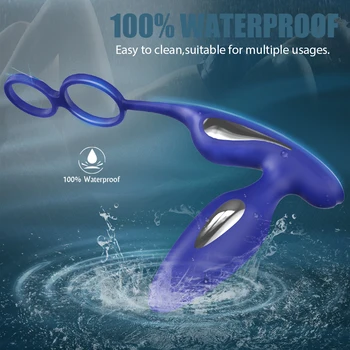 Butt Plug Electric Shock Masturbator for Men Multi Speed Vibrator Anal Sex Toy with Remote Control Cock Rings for Couple 5