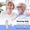 Pair Volume-Adjustable Invisible Hearing Aids Rechargeable Portable Hearing Aids For Deafness Sound Amplifiers 6