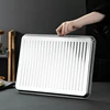 1Pcs Stainless Steel Baking Tray Rectangular Food Storage Pans BBQ Seafood Fruits Plate Kitchen Accessories 6