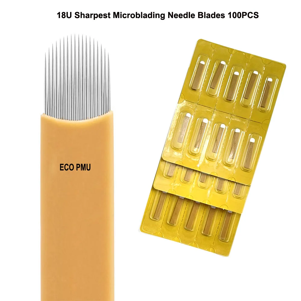 U304 Stainless Steel Microblading Sharpest Master Needle Blade tattoo microblading needles EO Sterile Blister Packing 18U