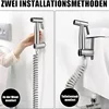 Handheld Bidet Toilet Sprayer Kit  stainless steel spray gun with 3 Way Valve，bellows Used for personal hygiene and pet bathing 4