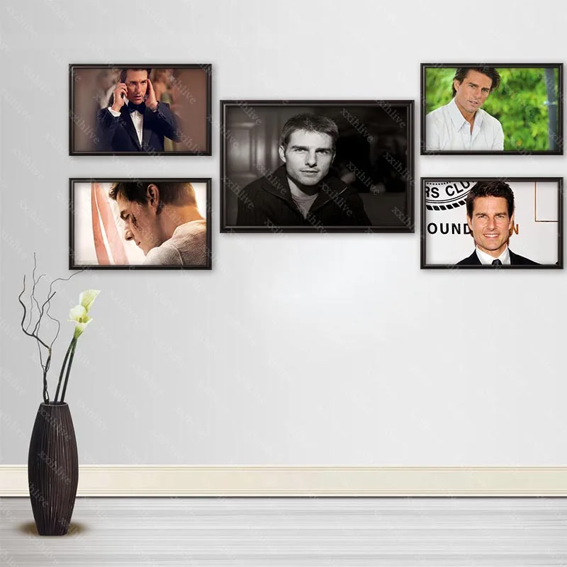 

Пользовательский актер том круиз шелковая ткань Холст плакат украшение для дома фотопечать больше размер 27x40 см, 30x45 см, 40x60 см