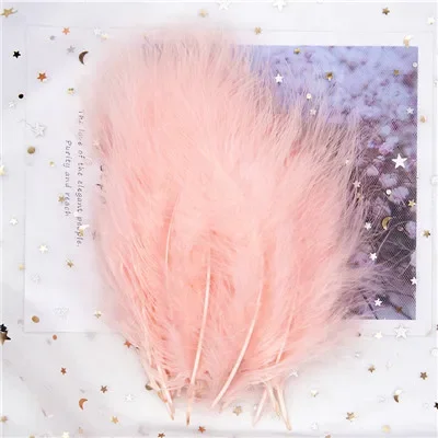 Turkey Marabou Feathers for DIY Jewelry and Craft Decor, 50pcs, 4-6 Inches