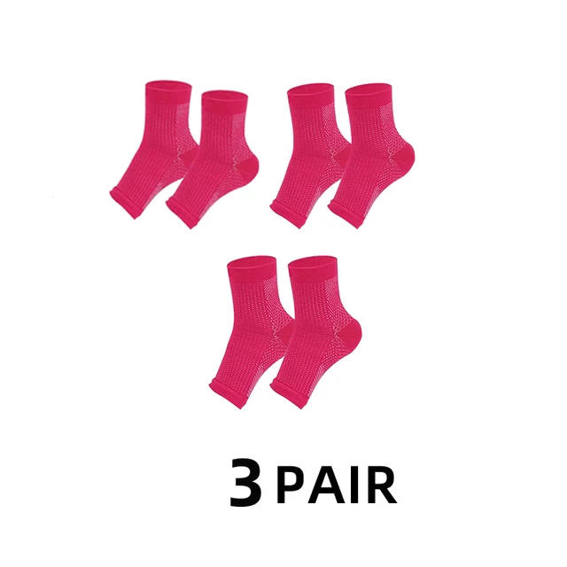 Men Women Sports Socks Foot Angel Anti Fatigue Outerdoor Compression Breatheable Foot Sleeve Support Socks Brace Sock 3 pairs