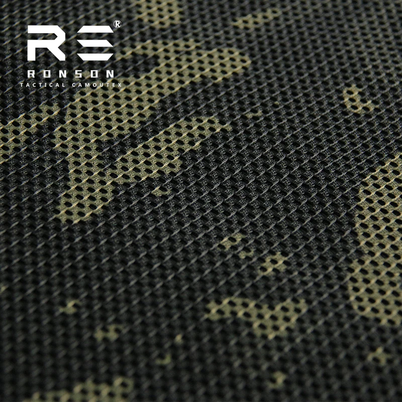Mesh fabric 230gsm MC/MCBK camouflage fabric tactical tricot mesh for printed