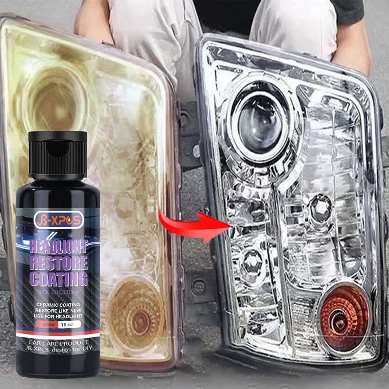 

Car Headlight Restoration Agent Scratch Remover Repair Refurbish Car Polymer Protect Headligh Polish Kit Liquid Coating JB-LHB-8