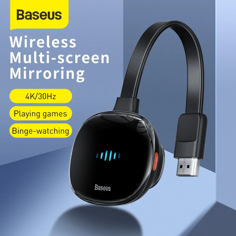 Baseus Wireless Display Adapter HD Media Video Streamer HDMI-compatible  Dongle Wireless Wifi Dispaly Screen Mirroring For Phone