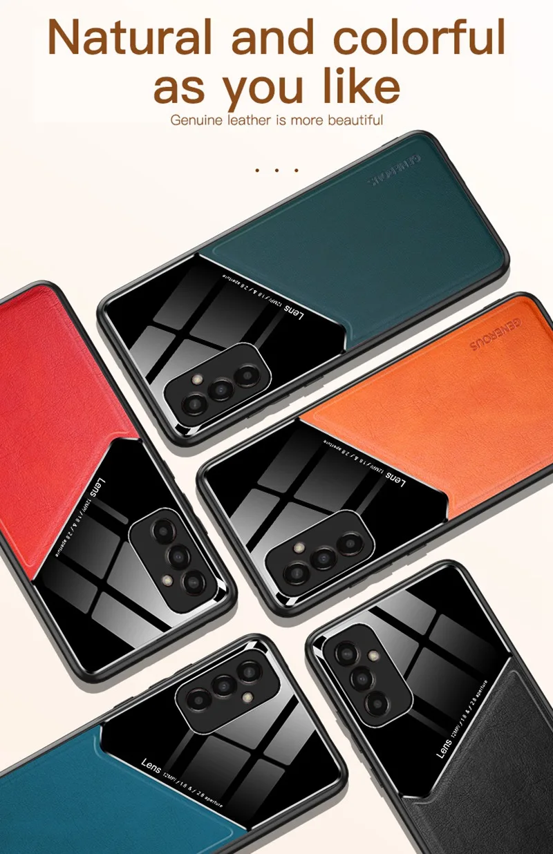 Prabangus odinis telefono dėklas, skirtas „Samsung Galaxy M13 4G M23 M33 M53 5G A03 Core A03S A13 A23 A33 A53 A73“ dangteliui su silikoniniu dėklu_voghion.com