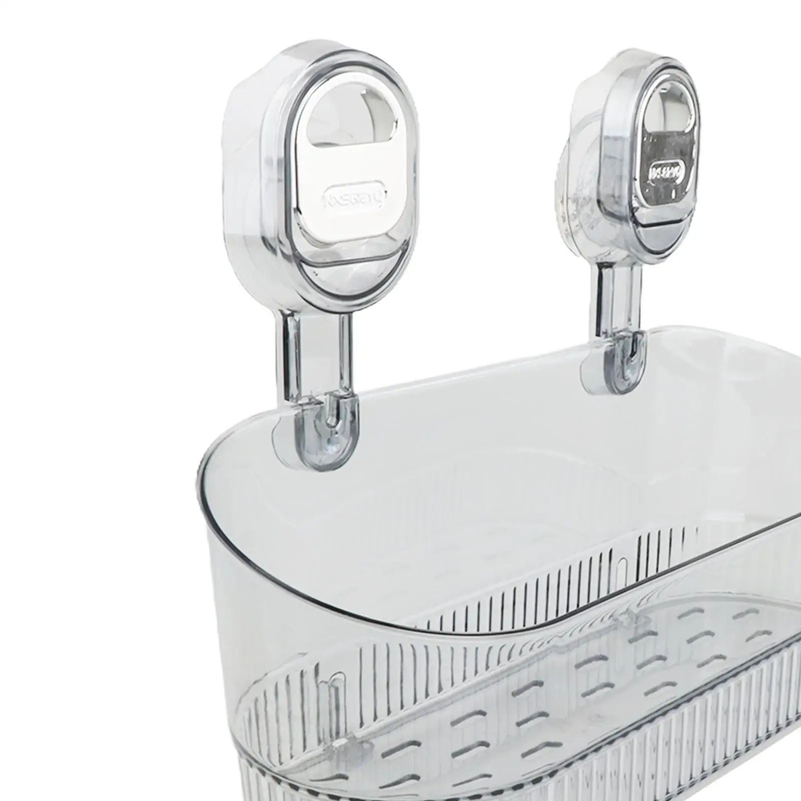 Suction Cup Shower Shelf Wall Mounted Modern No Drilling Need Storage Rack for Laundry Room Apartment Kitchen Toilet Dorm