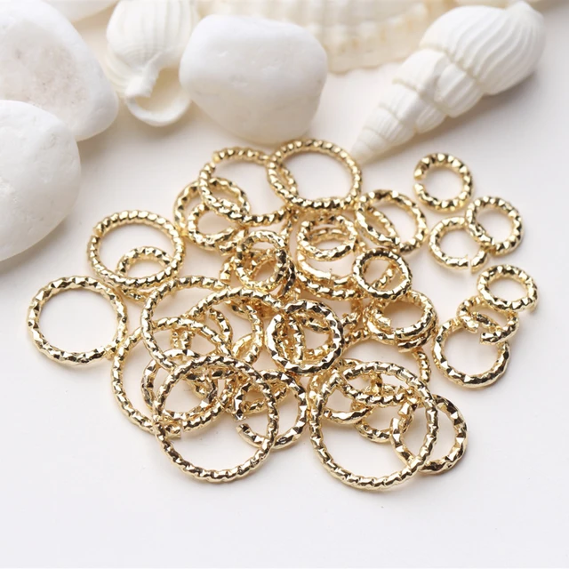 30Pcs Brass Twisted Open Jump Rings Gold Plated 6/8/10/12mm Textured O  Rings Connectors for Jewelry Making Diy Earrings Necklace - AliExpress