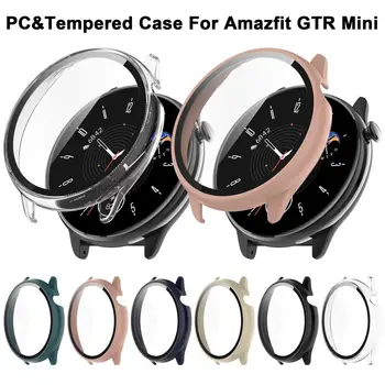 Hard Full Edge Glass Screen Protector Case Shell Frame For Amazfit GTR Mini Smart Watch Protective Bumper Cover