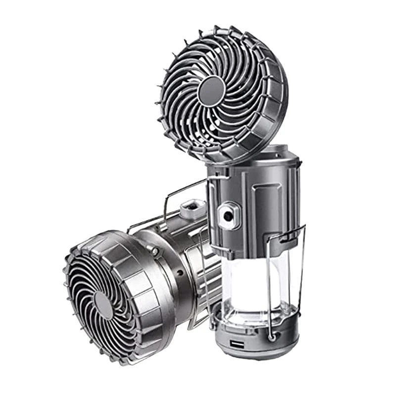 

Вентилятор для кемпинга на солнечной батарее со встроенными фонарями, подходит для урагана, улицы, автомобиля, кемпинга, европейская вилка