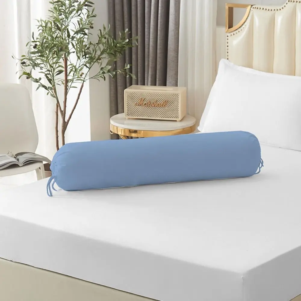 Household Solid Color Long Cylindrical Pillowcase Washable Removable Bedroom Neck Bolster Pillowslip Durable Pillow Case