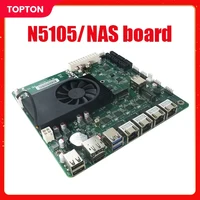 Topton N5105 NAS MOBO Mini ITX Industrial Motherboard 17x17CM Soft Routing Intel i226-V B3 2.5Gbps 4*LAN 2*M.2 NVMe 6*SATA3.0 1
