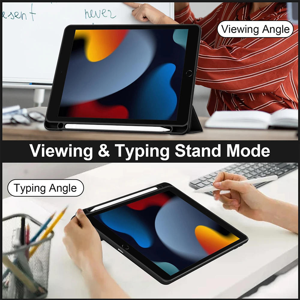 Universal Smart Tablet Case with Pencil Holder - 10.2 to 10.5 Inch